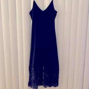 Black fashion nova lace detail dress
